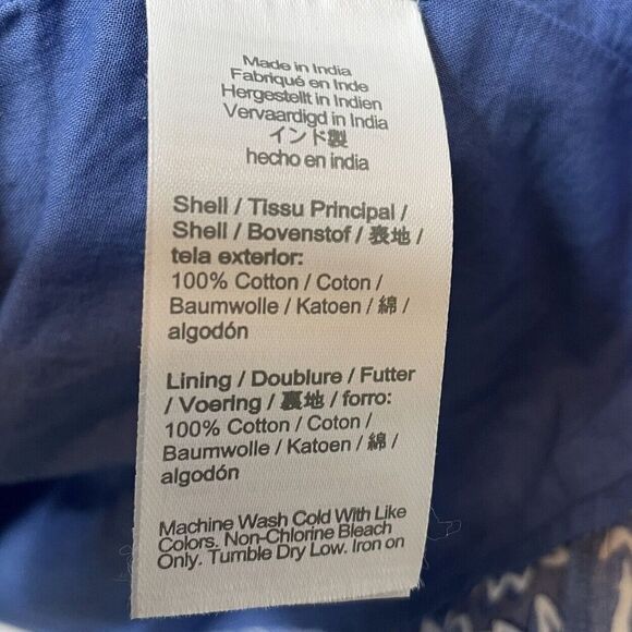 J.CREW Dress Women 2 Blue Floral Above Knee NEW Ruffle Trim Pockets CA214 - Picture 13 of 15